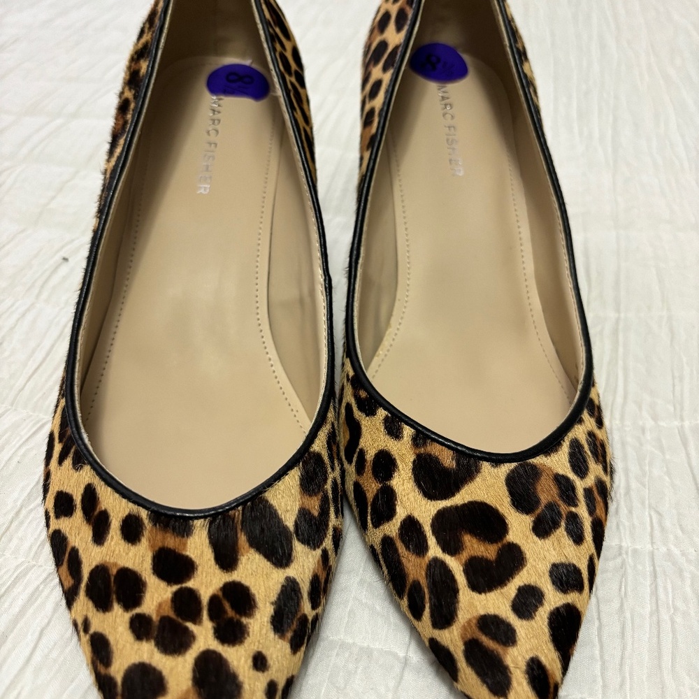 Mark Fisher Animal print chunky low heeled pumps  8 1/2 M...New! No box